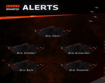 Doom Animated Stream Alert - Twitch Graphic Overlay/Futuristic Modern Design/Halloween Horror Fest/Etsy Gamer/Haunted/Ghostly Gaming/Blaze