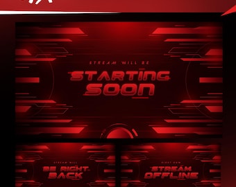 Animated Command Center Scenes | Cyber Strike | Starting Soon BRB Offline | OBS Streamlabs
