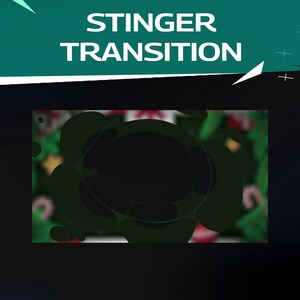 Green Reindeer Animated Stinger Transition for Twitch/Christmas Green Nuances Stinger Transition for OBS Studio/Christmas Tree Transition