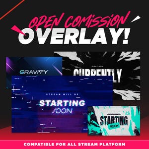 Custom Animated Background Stream Package | Stream Overlay for OBS | Vtuber Stream Overlay | Streaming | Twitch Overlay | VTuber Assets