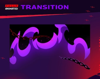 Fire Smoke Animated Twitch Overlay Stringer Transition Bundle/Blaze Theme/Horror/Ghostly Gaming/Streamer Package/Alert/Panel/Red Color/Flame