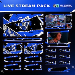 Animated Abstract Brush Stream Overlay | Another Persona Twitch Package | OBS Streamlabs