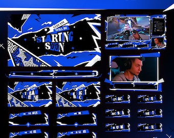 Animated Abstract Brush Stream Overlay | Another Persona Twitch Package | OBS Streamlabs
