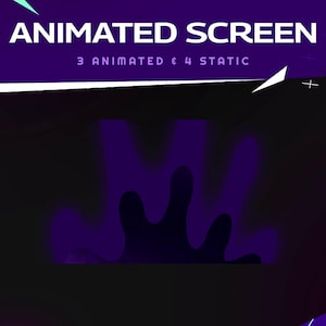 Purple Cyberwave Animated Stinger Transition for Twitch/Simple Twitch Transition for OBS Studio/Abstract Purple Color Animated Transition