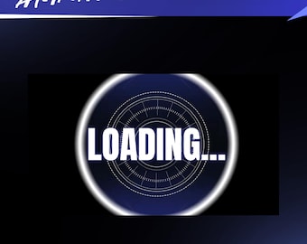 Retro Cyber Stinger Transition: Neon Blue Futuristic for Twitch and OBS/Streamlabs