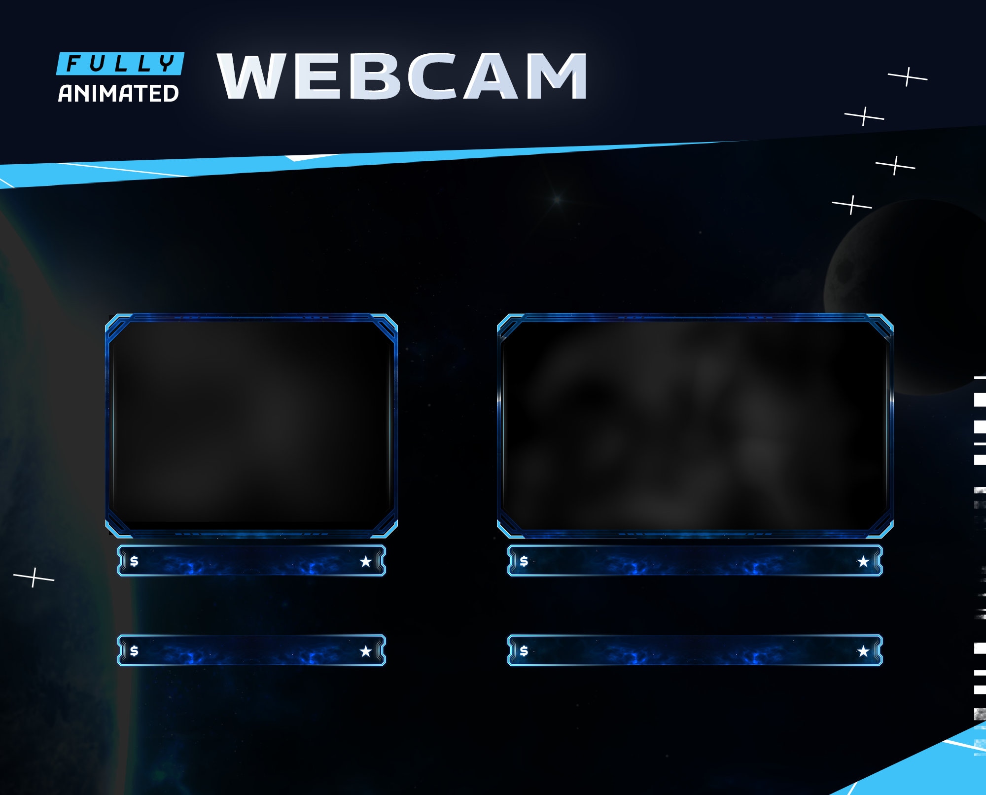 Umbra Sci-fi Stream Package | Astro Galaxy Animated Overlay | Twitch ...