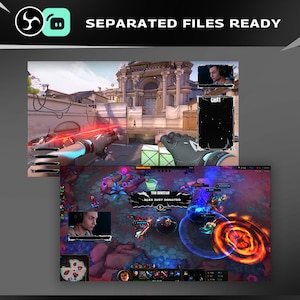 Blizle Animated Twitch Overlay Package Bundle/Abstract Theme/Transition/Dark Theme/Modern Futuristic Design/Black White/Streamer Package image 6