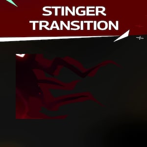 Flash Red Animated Stinger Transition for Twitch, Kick and Youtube/Smooth Abstract Transition for OBS Studio/Red Color Stinger Transition