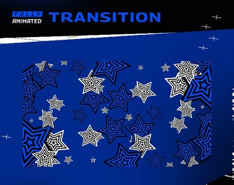 Another Persona Animated Stringer Transition for Twitch, Kick, Youtube/Abstract Theme/Electrocution/Overlay Package/Alert/Panel/Blue Color