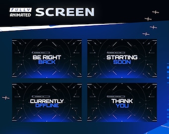 Animated Tactical Screens | Terminator | Starting Soon BRB Offline | OBS Streamlabs