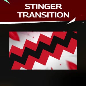 Transizione animata di Scarlet Flash Stinger per Twitch/Transizione di Small Lightning Stinger per OBS Studio/Transizione per Manly/Sparks Red Color