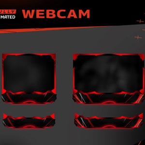 Red Neon Animated Stream Pack | Twitch Kick Forma Vermelha Overlay ...