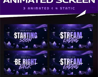 Fantasy Stream Screens | Crystal Shards | Starting Soon BRB Offline | OBS Streamlabs