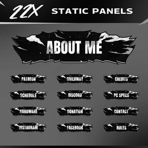 Blizle Animated Twitch Overlay Package Bundle/Abstract Theme/Transition/Dark Theme/Modern Futuristic Design/Black White/Streamer Package image 5
