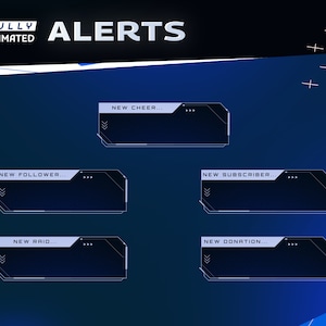 Terminator Animated Stream Alert-Twitch Graphic Overlay/Futuristic Modern Design/Sci-fi Space/Celestial/Galaxy/Shell Head/Jarvis AI