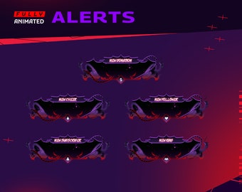 Fire Smoke Animated Twitch Overlay Stream Alert Bundle/Blaze Theme/Horror/Ghostly Gaming/Streamer Package/Panel/Transition/Red Color/Flame