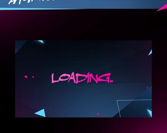 Vortex Neon Stinger Transition: Futuristic Blue Magenta Cyber for Twitch and OBS/Streamlabs