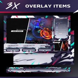 Infinite Smoke Stream Overlay-Paket für Twitch, Kick, YouTube/Abstrakter Stream/Comic-Kunst/Twitch-Overlay/Streamer-Paket/Farbenfroh/Cartoon Bild 3