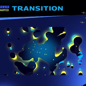 Liquid Splash Animated Twitch Overlay Stringer Transition Bundle/Liquid Overlay/Abstract Theme/Brush/Streamer Package/Alert/Panel/Blue Color