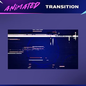 Cyber Glitch Stinger Übergang: Futuristisches Blue Tech für Twitch und OBS/Streamlabs