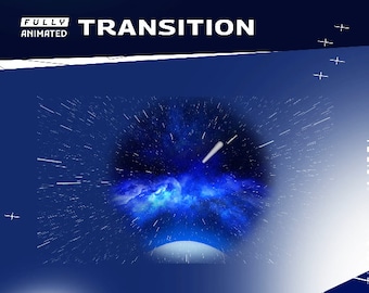 Horizon Animated Stinger Transition/Twitch Graphic Overlay/Futuristic Modern Design/Sci-fi Space theme/Tech Futures/Astronomy Night/Sky/Dark