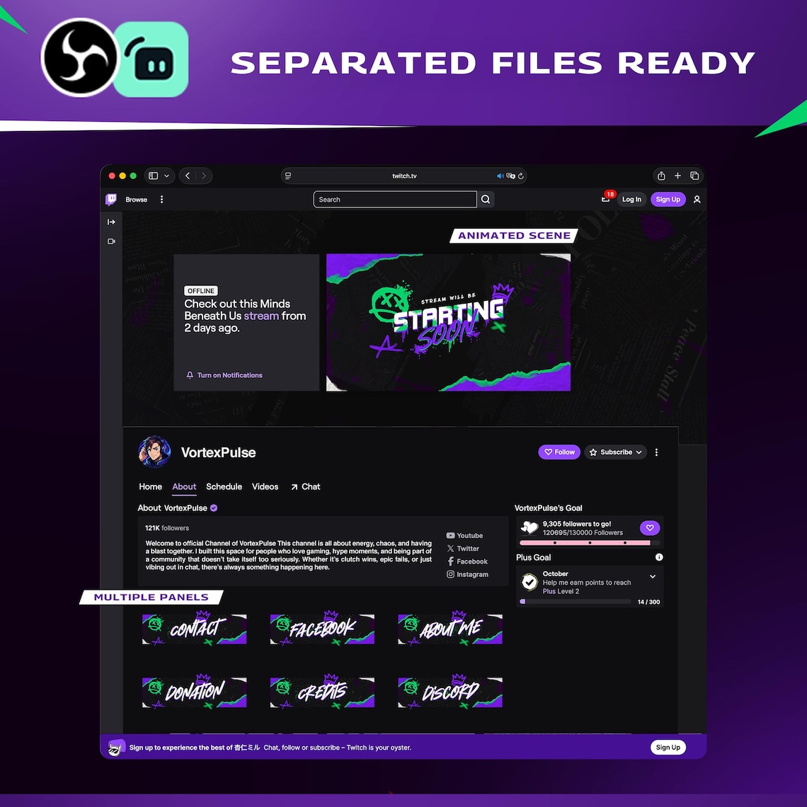 Superposición Grunge Gaming para Twitch / Paquete de animación Papel ...