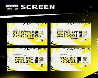 Pantallas de graffiti animadas / Vandalismo Más / Próximamente BRB Offline / OBS Streamlabs