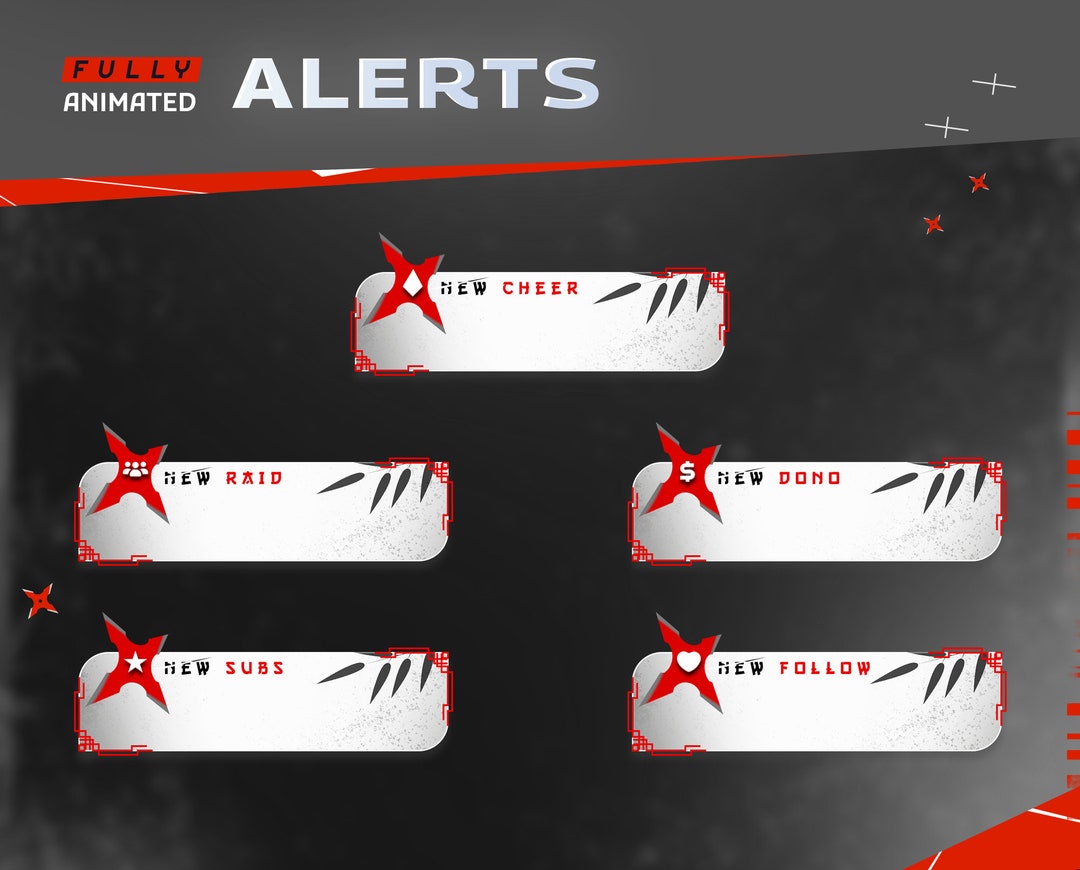 Tsushima Animated Stream Alert Package-twitch Graphic Gaming Overlay ...