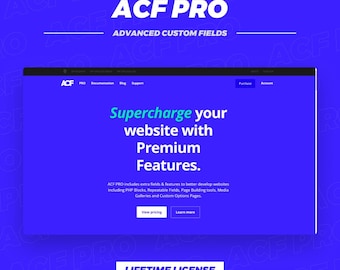 Advanced Custom Fields (ACF) Pro pour les développeurs WordPress avec clé de licence d'origine et mises à jour à vie en téléchargement numérique