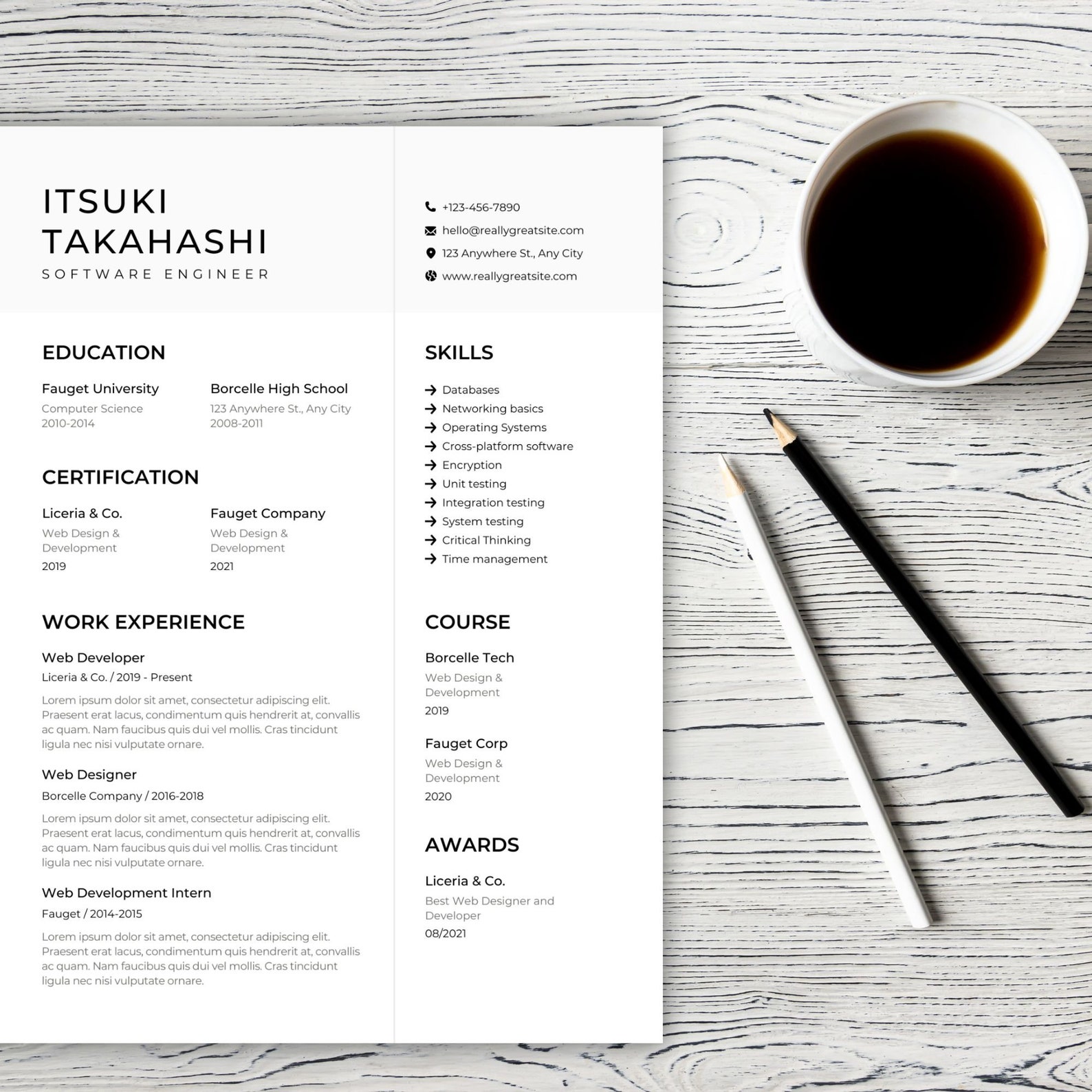 Software Engineer Resume Template Canva Resume Template Without Photo