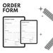 Order Form, Work Order, Invoice Template, Custom Order Form Printable ...