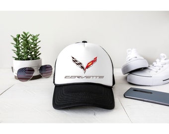 Corvette Trucker Cap | Free Shipping | Car Brand Trucker Cap | Cars | Gift idea | For car lovers | Quality cap
