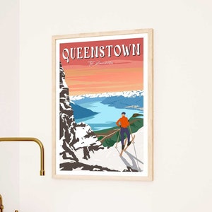 Queenstown - The Remarkables - Travel Poster, New Zealand