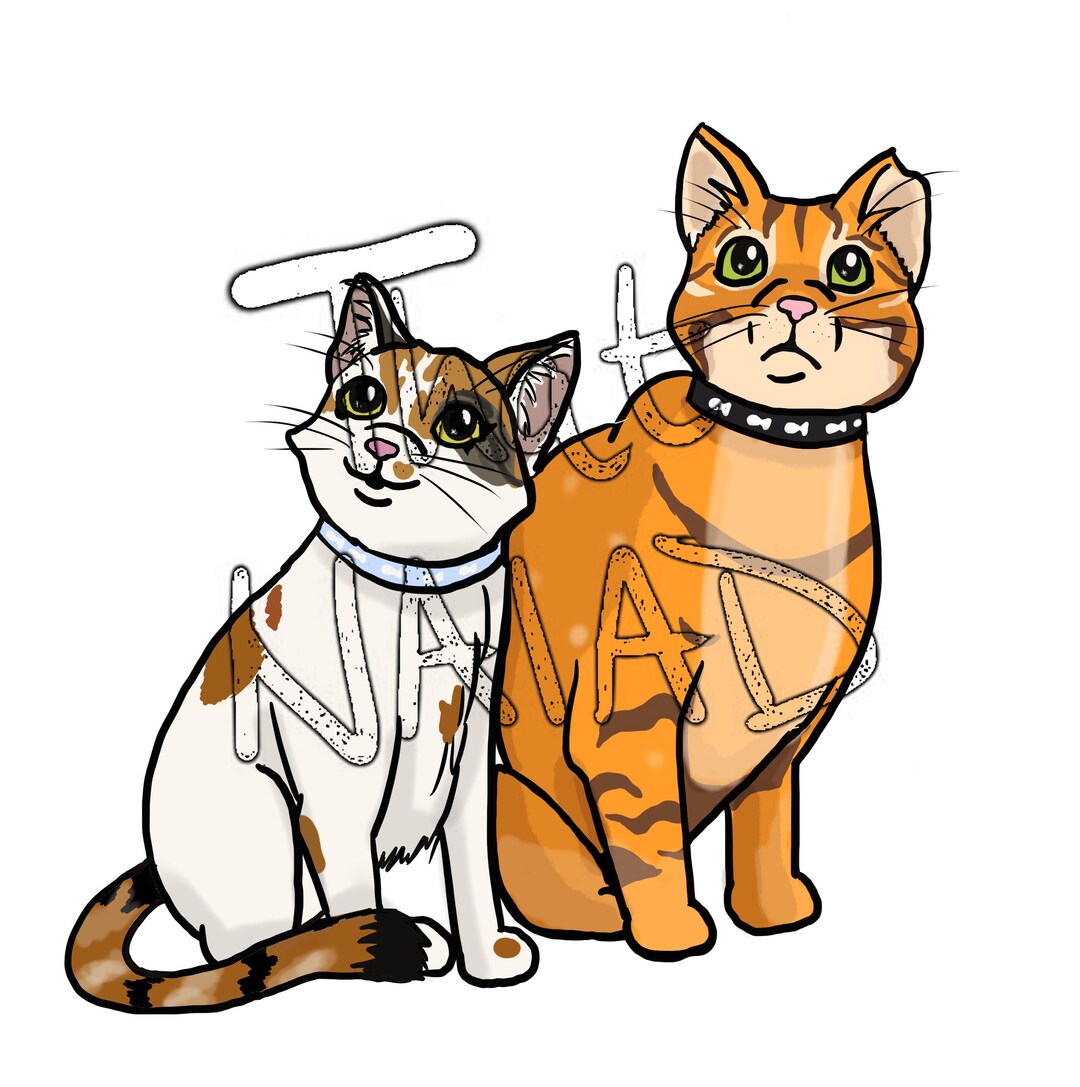 Custom Digital Pet Portraits. Cat, Dog, Pet Portrait. Digital Download