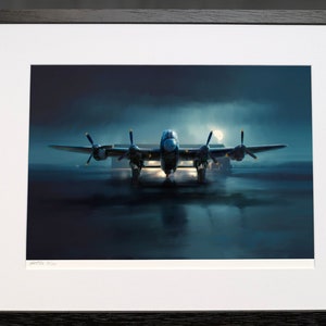 Lancaster Bomber WW2 military aviation -  Collectable signed limited edition fine art print by Nick Stone - ideal Christmas gift