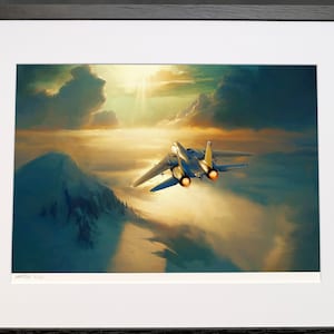 F 14 Tomcat Military Aviation Painting by Nick Stone - collectable signed limited edition print - ideal  gift