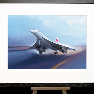 Concorde Aviation Painting by Nick Stone - signed limited edition print - ideal Christmas gift