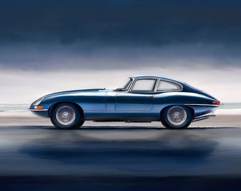 Jaguar E-Type Art Print: Signed Limited Edition Automotive Giclee