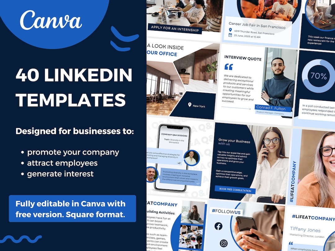 40 Business Linkedin Posts Template Edit in Canva Linkedin Etsy 40 Business Linkedin Posts Template Edit in Canva Linkedin Etsy