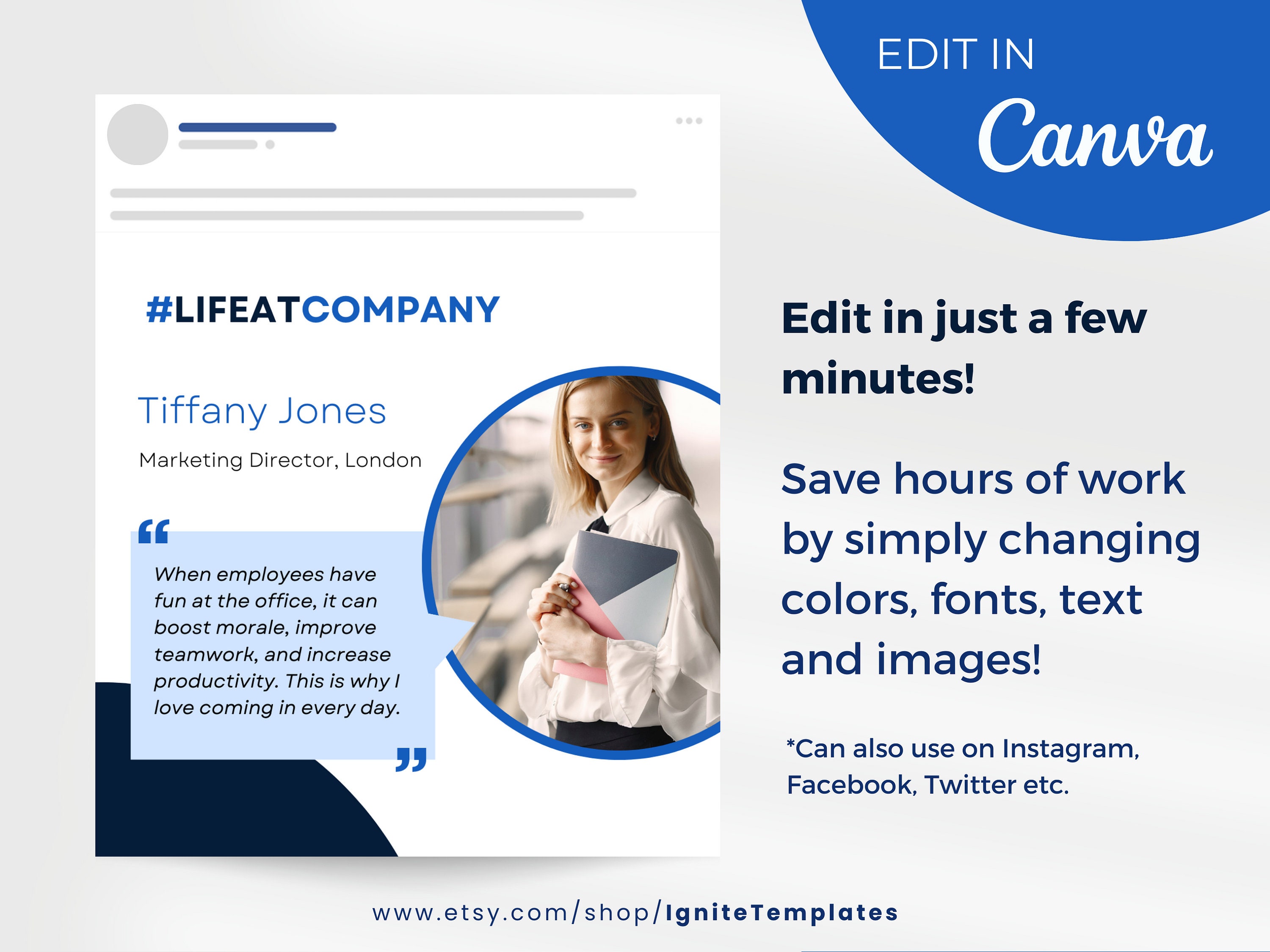 40 Business Linkedin Posts Template, Edit in Canva, Linkedin Content 40 Business Linkedin Posts Template, Edit in Canva, Linkedin Content
