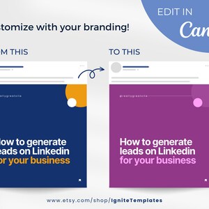 2 Linkedin Carousel Templates to Edit in Canva, Generate Engagement ...