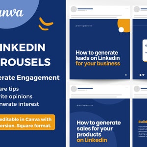2 Linkedin Carousel Templates to Edit in Canva Generate - Etsy