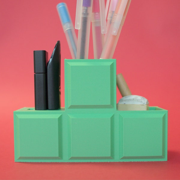 Tetris Desk Tidy | Pen Pot | 3D Printed | Plant-based Plastic