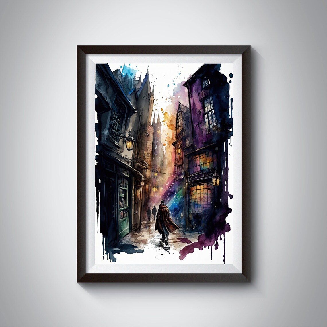 Harry Potter Wall Art Hogwarts Wall Decor Harry Potter Poster Hogwarts Watercolor Painting Harry