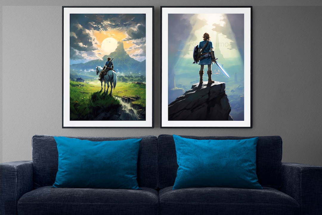 Zelda Wall Art Tears of the Kingdom Poster Artwork Video Game Wall