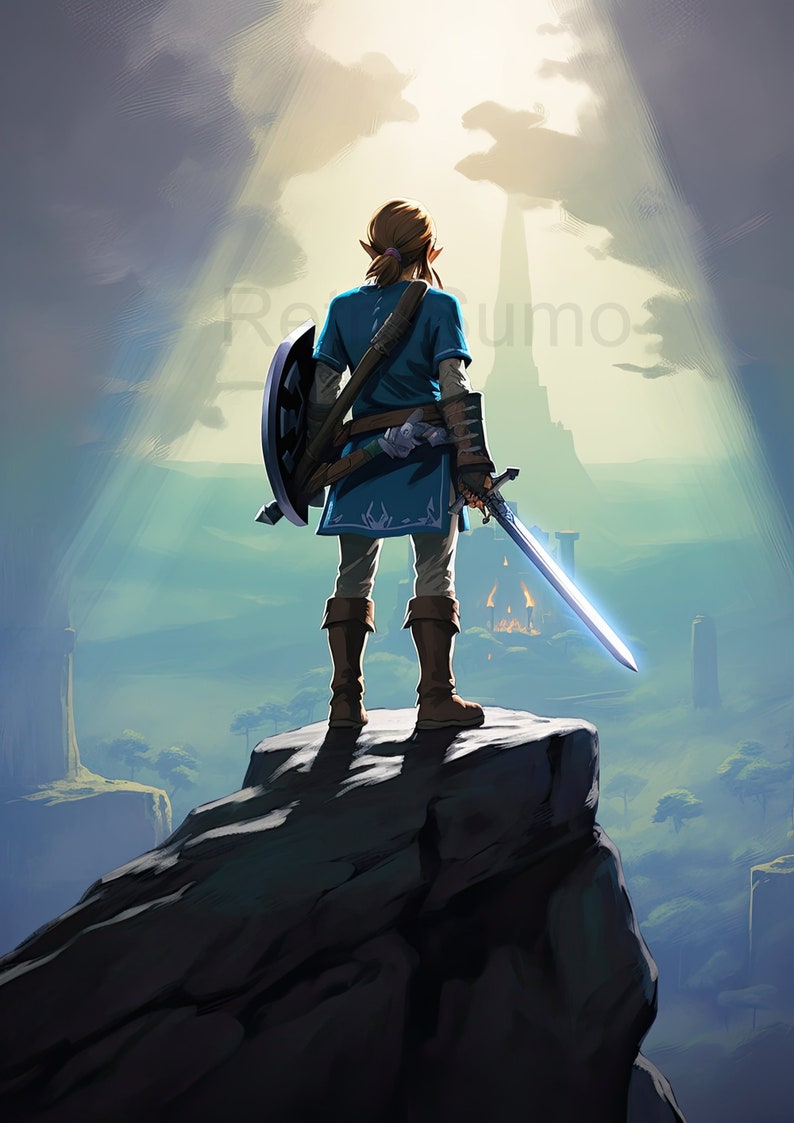 Zelda Wall Art Tears of the Kingdom Poster Artwork Video Game Etsy