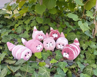 Handmade Crochet Kitten Plushie: Soft Cotton Amigurumi Toy