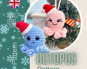 Octopus Crochet Digital Pattern: Easy Amigurumi Tutorial for Beginners - PDF in English