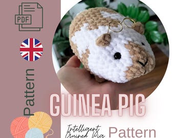 Guinea Pig Crochet Digital Pattern: Easy Amigurumi Tutorial for Beginners - PDF in English