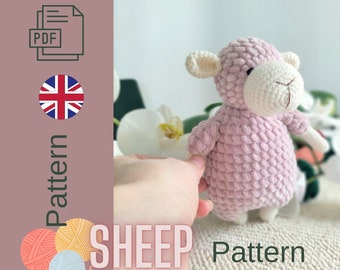 Häkelanleitung Kleines Schäfchen: Einfache Amigurumi-Anleitung für Anfänger - PDF in englischer Sprache